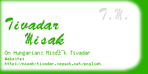 tivadar misak business card